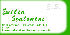 emilia szalontai business card
